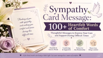 Sympathy Card Message: 100+ Heartfelt Words of Comfort 🕊️