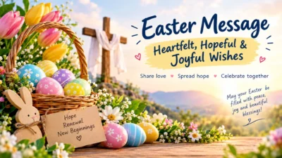 Easter Message with heartfelt, hopeful, and joyful wishes