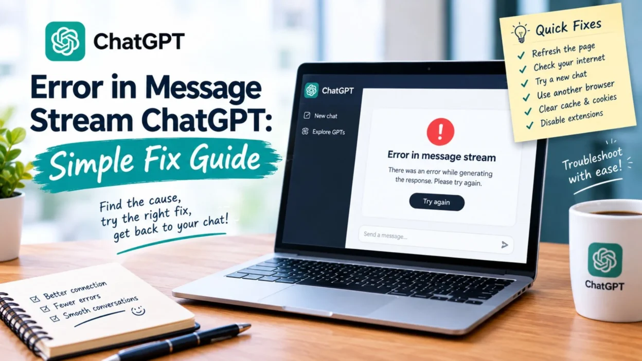 Error in message stream ChatGPT simple fix guide