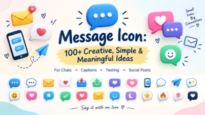 Message icon ideas for chats, captions, texting, and social media