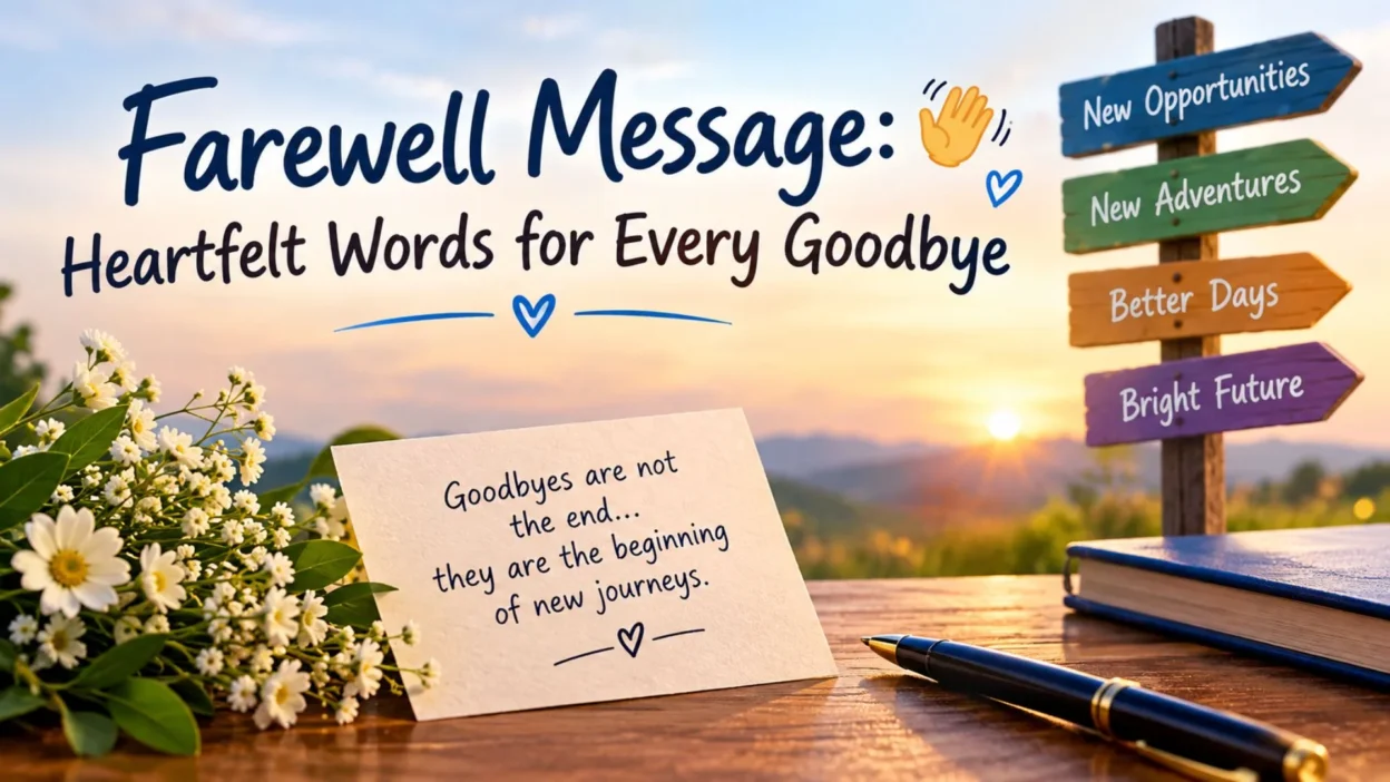 Farewell Message heartfelt goodbye words for friends, coworkers, and loved ones