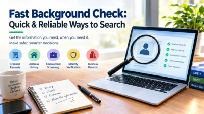 Fast background check with quick and reliable search methods