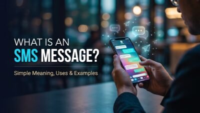 What is an SMS message explained with simple meaning, common uses, and examples