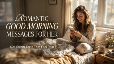 Romantic good morning message for her with sweet and heartfelt love texts